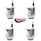 Service Caster 5'' Nylon Swivel 7/8'' Expanding Stem Caster Set Total Lock Brake, 4PK SCC-EXTTL20S514-NYS-78-4 - alternate 2